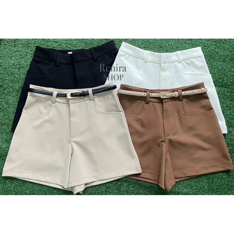 กางเกงขาสั้น ผ้าโรเชฟผ้ายืดเนื้อดี (S-3XL) ยาว13นิ้ว มี4สี
