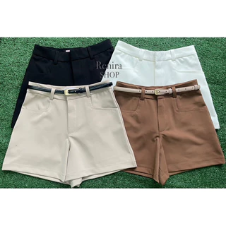 กางเกงขาสั้น ผ้าโรเชฟผ้ายืดเนื้อดี (S-3XL) ยาว13นิ้ว มี4สี