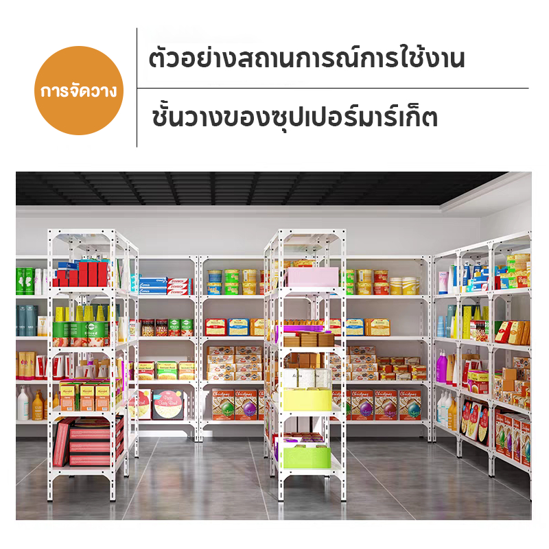 VENTO โครงเหล็ก 6/5/4/3 ชั้น ชั้นวางสินค้า ชั้นวางเหล็กฉาก ใช้ในโกดัง ชั้นวางหนังสืออเนกประสงค์ รูปที่ 7