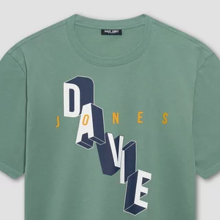 DAVIE JONES [BE FEARLESS] เสื้อยืดผู้ชาย Logo Regular Fit T-Shirt สีฟ้า เขียวอ่อน ส้ม LG0136