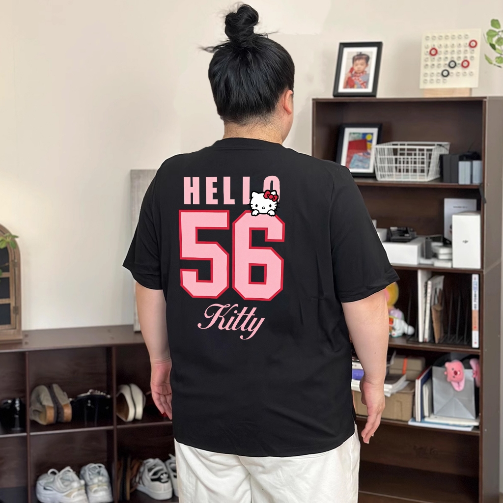TeddyTee🎀 เสื้อผ้าแฟชั่น-เสื้อสาวอวบ เนื้อผ้าดี ลายพิมพ์ "HELLO KITTY" สไตล์เกาหลี  ไม่ต้องรีด สไตล์ลำลอง ผ้าฝ้าย100%🎗️
