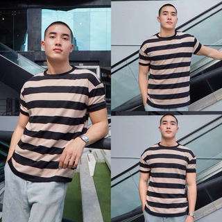 AMTAR STRIPED FIT แฟชั่นลายทาง เสื้อยืด ลำลอง แมทช์ลุคง่าย