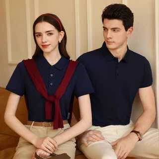 Caspa รุ่น PL-395N เสื้อโปโลแขนจั๊มคอปก ผ้าคอตตอน+โพลี ใส่ได้ผู้ชายผู้หญิง ราคาถูก เนื้อผ้าดี