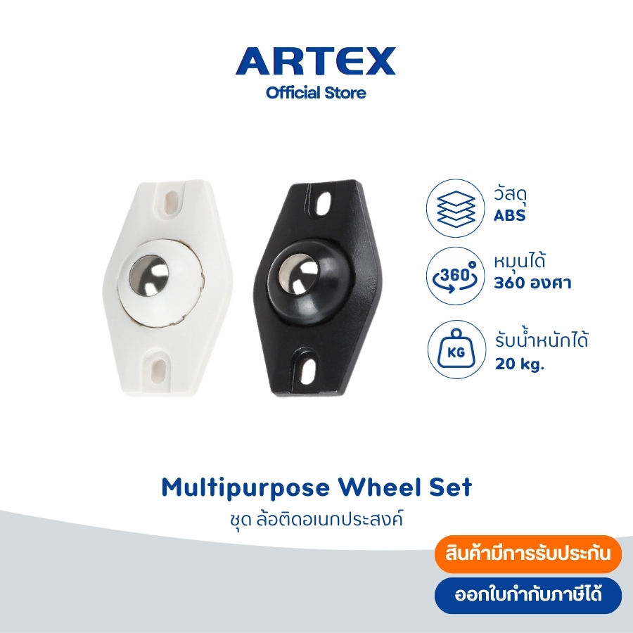 แบบเซ็ท ล้อติดกล่อง ล้อติดเฟอร์นิเจอร์ ล้ออเนกประสงค์หมุนได้360องศา มีกาวในตัว ติดแน่นไม่หลุด