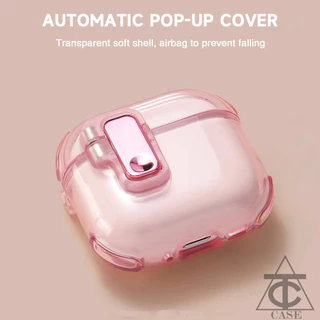 เคส AirPods แบบใสสำหรับ AirPods 4 1/2/3/Pro พร้อมพวงกุญแจ หูฟังไร้สายกันกระแทก สีใสมาการอง เคส AirPods Pro2 ป้องกันการตก