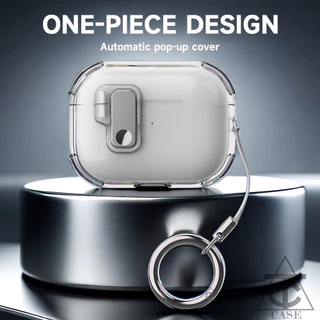 เคส AirPods แบบใสสำหรับ AirPods 4 1/2/3/Pro พร้อมพวงกุญแจ หูฟังไร้สายกันกระแทก สีใสมาการอง เคส AirPods Pro2 ป้องกันการตก