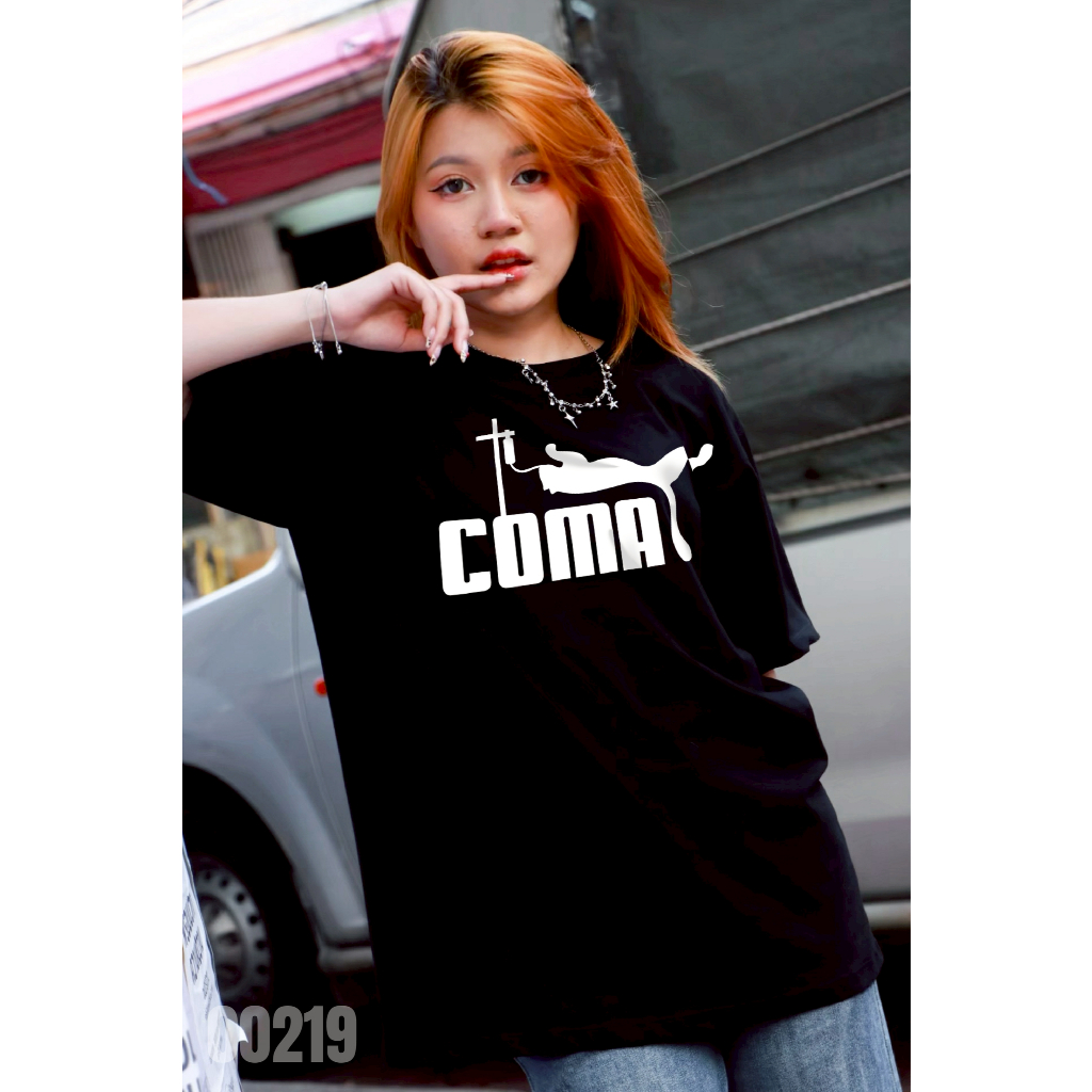 เสื้อยืดสกรีนลาย " โคม่า " เสื้อยืดผ้า COTTON 100% เสื้อยืดคอตตอน 100% เสื้อยืดผ้าฝ้าย 100%