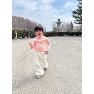 เสื้อสเวตเตอร์คอปีนบุขนมิ้งสำหรับเด็ก 💖 KS8 MINI PLAIN WARM SWEATER