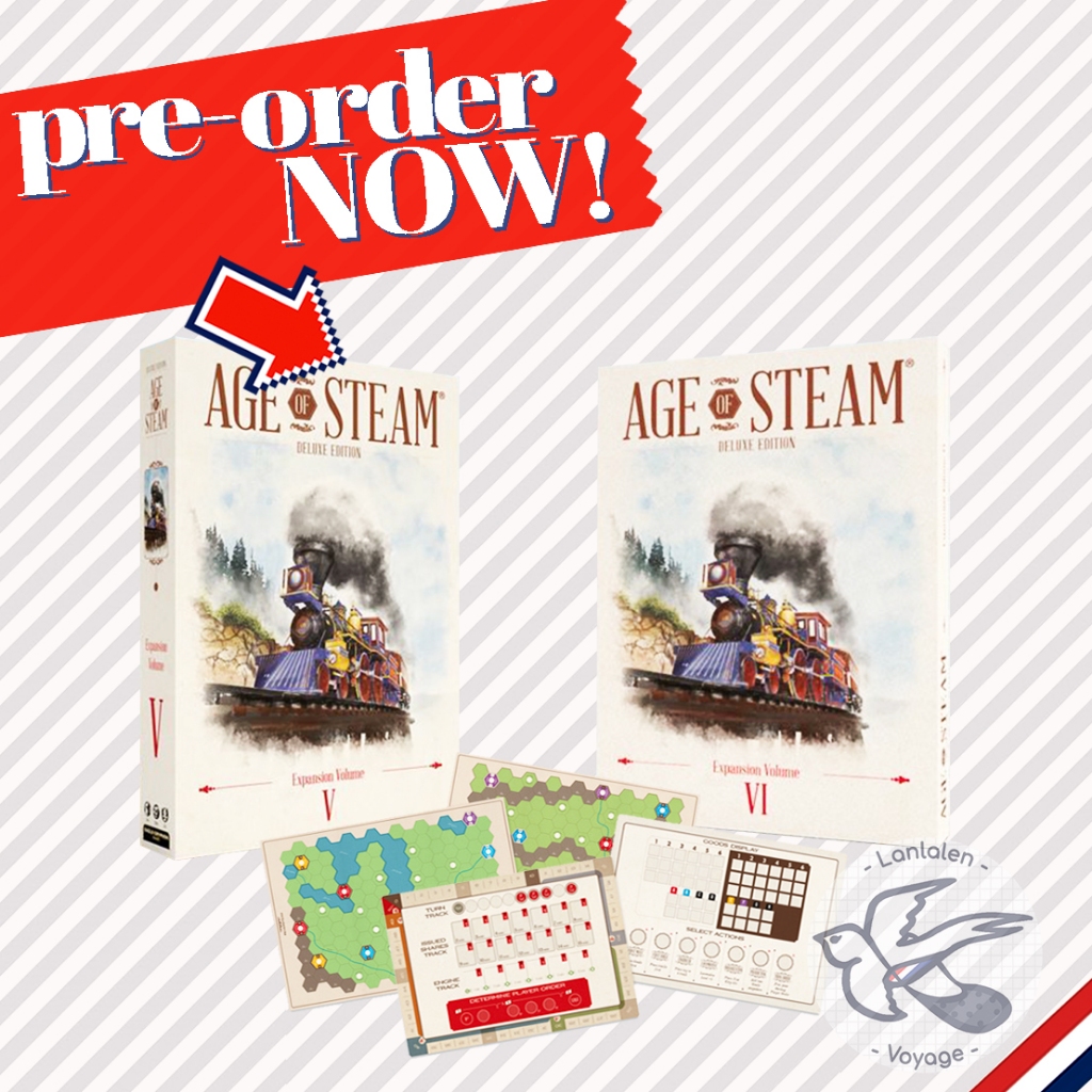 [Pre-Order] Age of Steam Deluxe Edition Expansion Vol 5 / Vol 6 / New Expansion Set [Boardgame]
