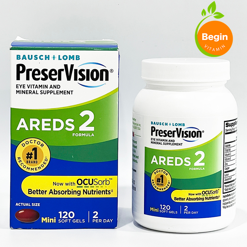 วิตามินบำรุงตา PreserVision AREDS 2 จาก Bausch + Lomb ของแท้ ขายดี#1 ในอเมริกา