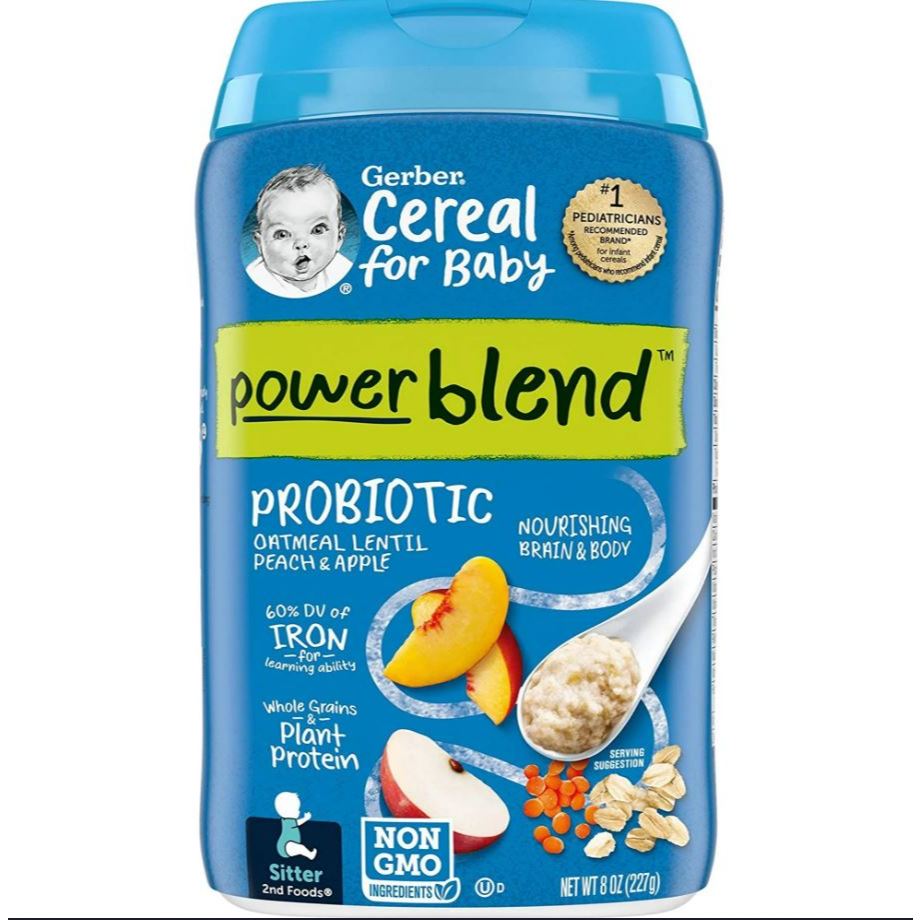 ✳️[แท้ 100%/พร้อมส่ง]✳️ Gerber Cereal for Baby Grain & Grow 8+ Months Oatmeal Banana Strawberry 8 oz (227 g) อาหารเด็ก - รูปที่ 2