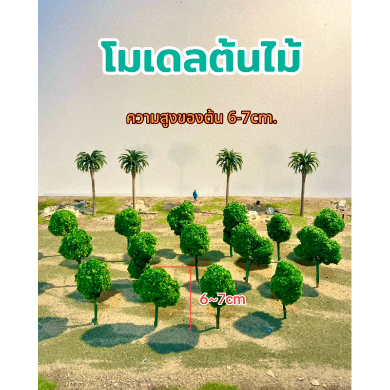 ต้นไม้โมเดลขนาด 6-7cm. / ต้นไม้จำลอง/ต้นไม้ประกอบฉาก