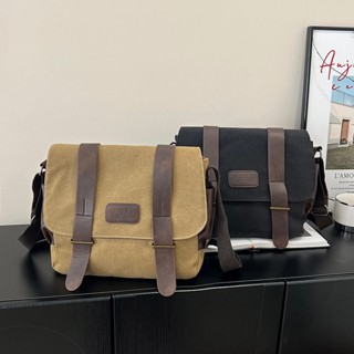 วินเทจ กระเป๋าสะพายสำหรับผู้ชาย ความจุขนาดใหญ่ การเดินทาง สั…