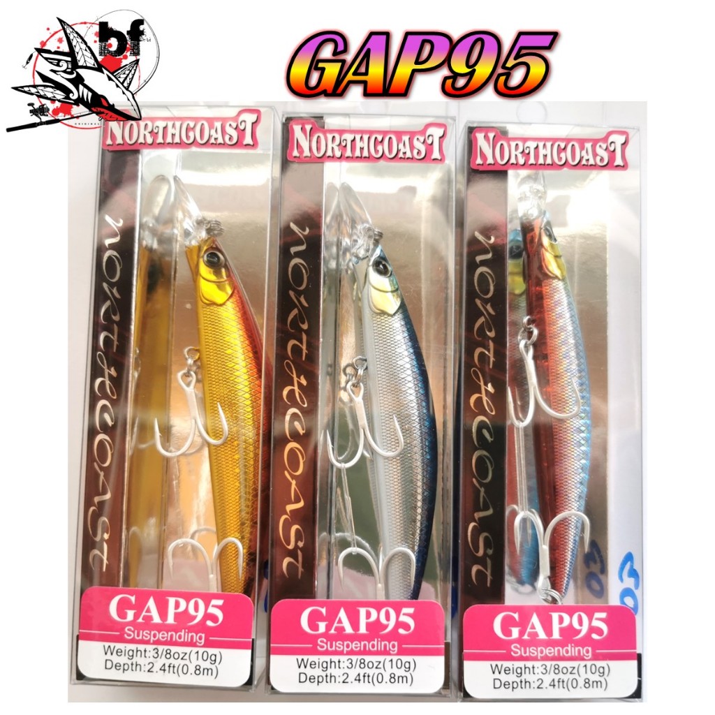 เหยื่อปลอม เหยื่อปลั๊ก Northcoast GAP95D น้ำหนัก 11.8กรัม(ลิ้นยาว) GAP95 น้ำหนัก10 กรัม (ลิ้นสั้น)