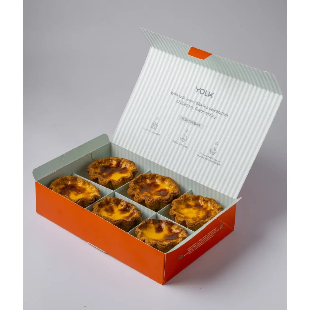 (PREORDER) YOLK The New Original Egg Tart โยล์ค ทาร์ตไข่ที่สุดฮิตย่านบรรทัดทอง  เป็นสูตรฮ่องกง แป้งก