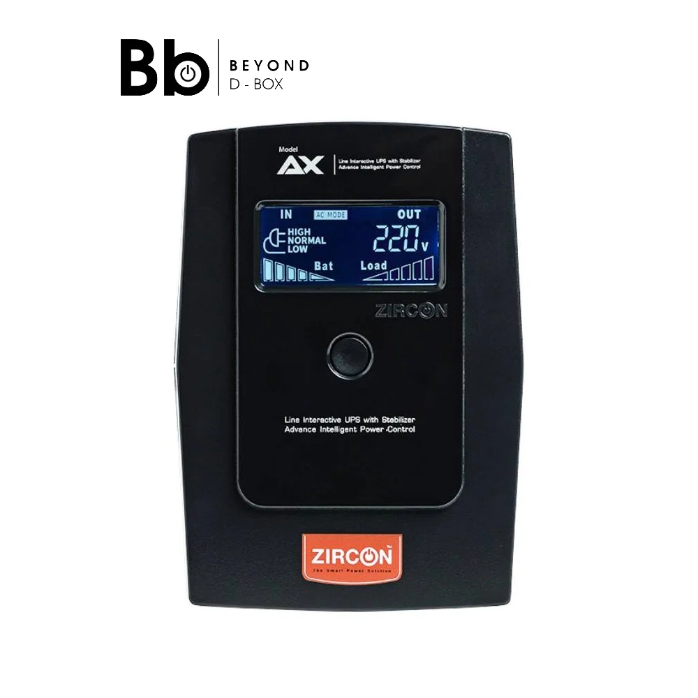เครื่องสำรองไฟ ZIRCON UPS AX-1000VA/550W by BB Beyond D-BOX