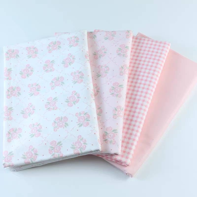 ผ้าคอตตอน 100% ลายดอก