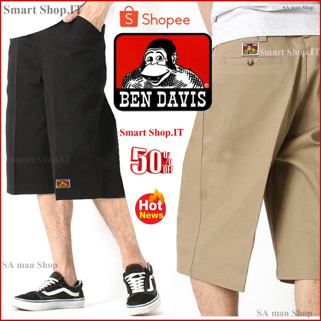 กางเกง BEN DAVIS ขาสั้น 5กระเป๋า กางเกงขาสั้นผู้ชาย ทรงสวย คุณภาพดี ทรงขากระบอก เบนเดวิสขาสั้นผู้ชาย