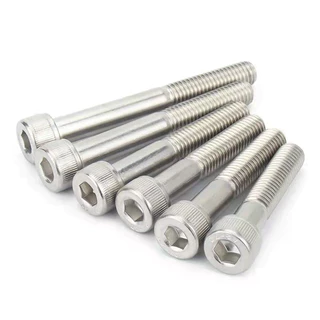 สกรู หัวจม สแตนเลส 304 เกลียวมิลไม่ตลอด ขนาด M8 ความยาว 40-95 mm. M8 Hex Socket Head Cap Half Metric Thread SUS 304