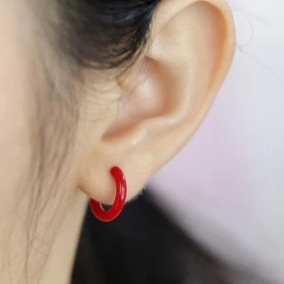 🔥ถูกที่สุด สีเยอะ🔥ต่างหูห่วงใส ต่างหูพลาสติก ต่างหูห่วง แพ้ง่ายใส่ได้ คุณภาพดี