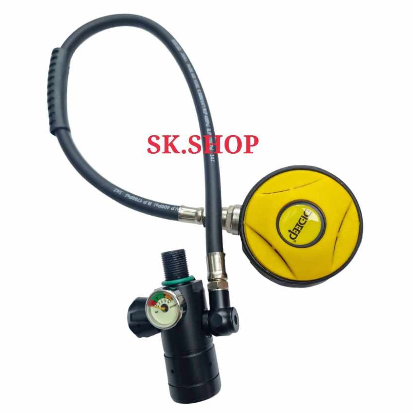 Superwell รุ่นยาว60mm Regulator HUBEN POWER BLACK HAWK  ชุดปรับแรงดันดำน้ำ ปรับแรงดันหายใจใต้น้ำ CO2 - รูปที่ 5