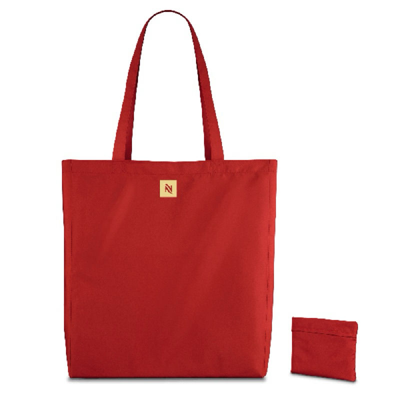 พร้อมส่ง!! Lunar New Year Foldable Tote bag กระเป๋า Shopping bag จาก Nespresso ถุงผ้า สีแดง จาก เนสเพรสโซ่
