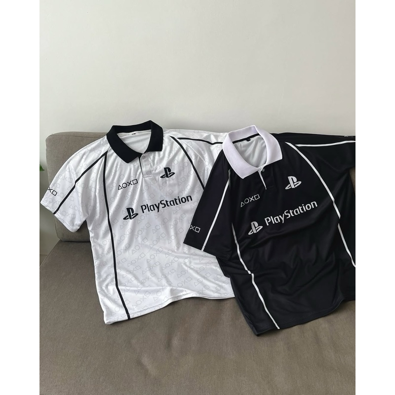 (POX)เสื้อคอปก เสื้อพิมพ์ลาย สตรีทแฟชั่น