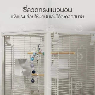 [Morumaru] กรงนกประตูใส กรงนกสแตนเลส กรงนกสองชั้น บ้านนก กรงซี่ลวด กรงสแตนเลส กรงชูก้าไกรเดอร์ กรงกระรอก กรงสัตว์เล็ก
