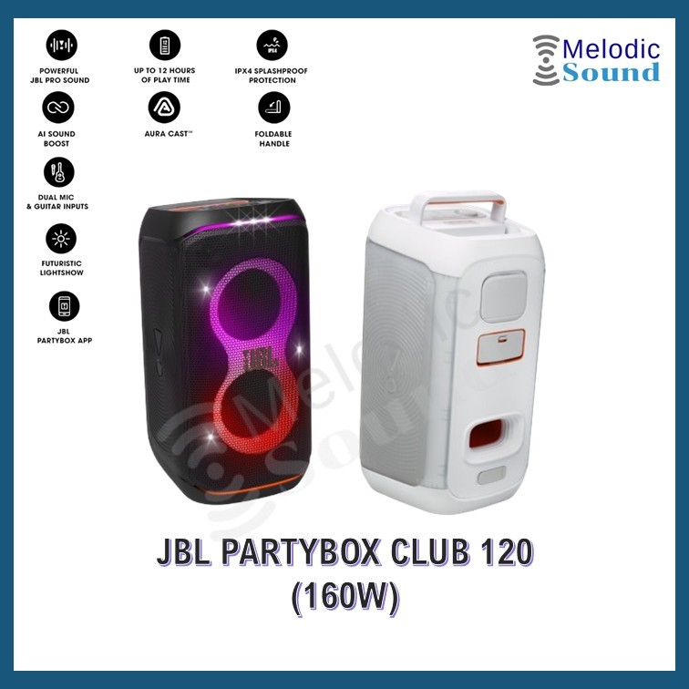 ลำโพงบลูทูธพกพา JBL Partybox Club 120  ของแท้ 100%