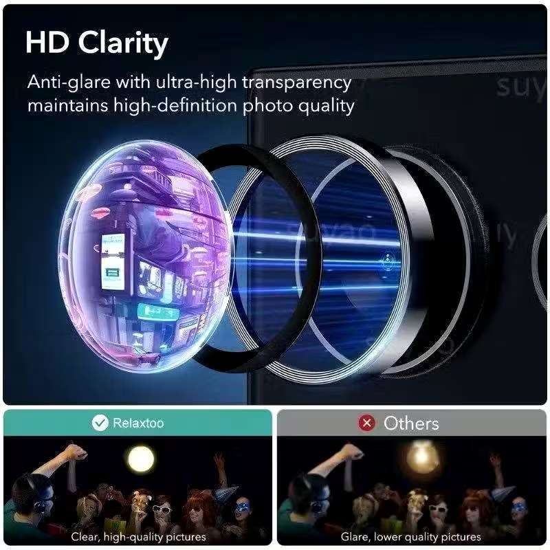 Ring ฟิล์มกระจก เลนส์กล้อง สำหรับ Vivo Y03 Y03T Y18 Y28S เต็มเลนส์ ราคา ถูกที่สุด ดีลบีเคเค แกลเลอรีภาพที่ 8