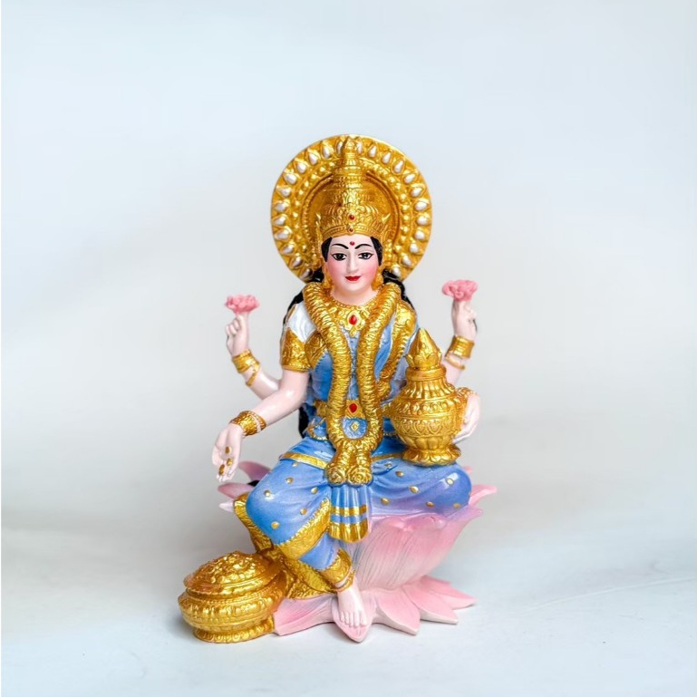 พระแม่ลักษมี ปางยืนประทานพร สูง 9 นิ้ว งานเรซินเพ้นท์แอร์บรัส (ใหม่) LA888