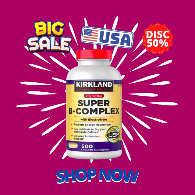 Imported from USA วิตามินบีรวม Kirkland Signature Super B-Complex 500เม็ด