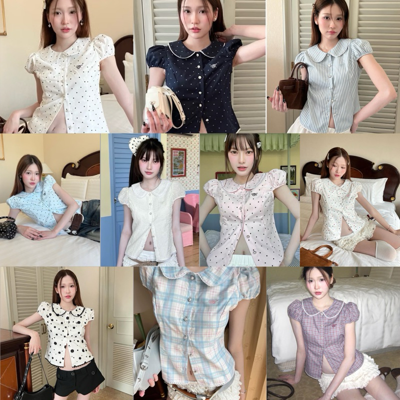 Cintage♡ เสื้อจั้มแขนlunar8947 💖 สินค้ามือหนึ่งแพ็คถุง (ใช้โค้ดวิดีโอและโค้ดป้ายเหลืองได้ค่ะ)