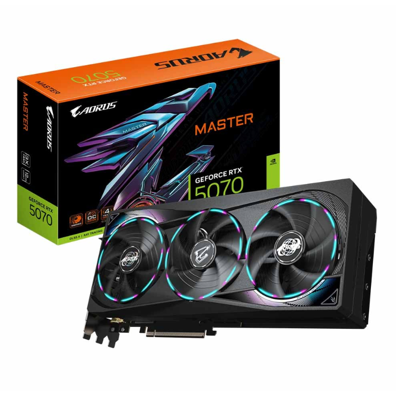 VGA GIGABYTE AORUS GEFORCE RTX 5070 MASTER 12G - 12GB GDDR7