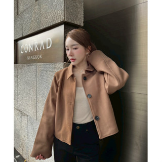 Fairy.store Cora Coat เสื้อโค้ททรงโปโล ผ้าวูล TS1951