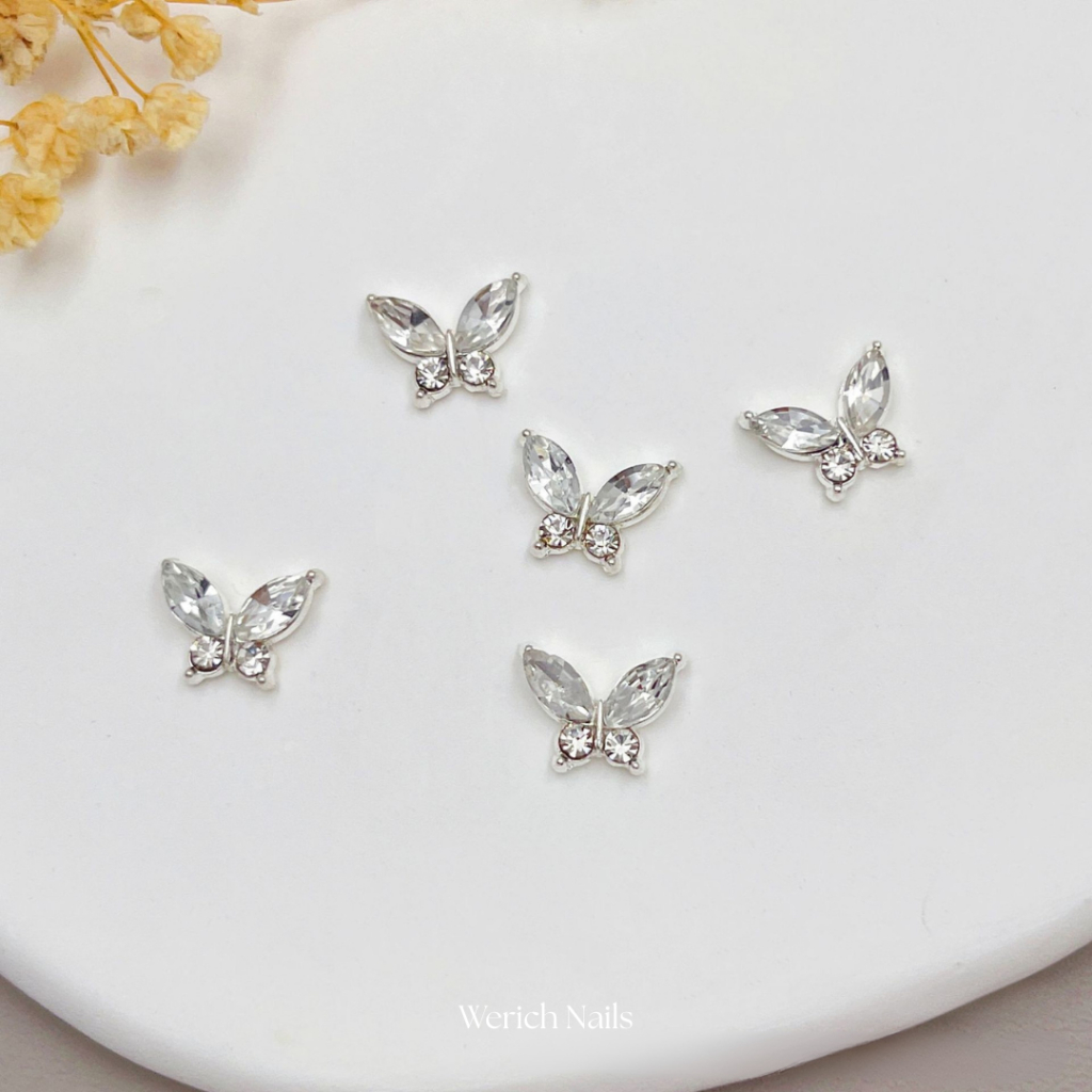 [5 ชิ้น] อะไหล่ตกแต่งเล็บผีเสื้อลูกคุณหนู มีหลายแบบค่ะ A05 ราคา ถูกที่สุด ดีลบีเคเค แกลเลอรีภาพที่ 5