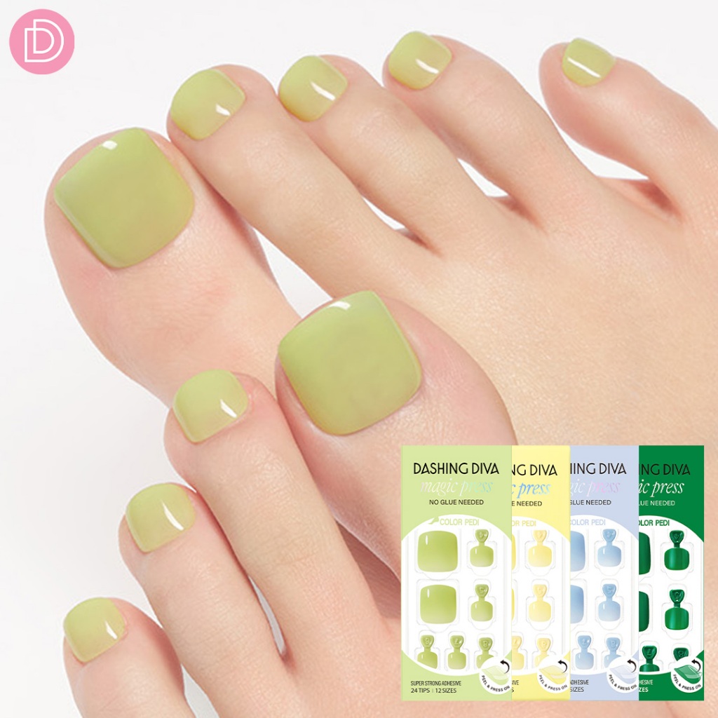 Dashing Diva เล็บปลอม สำหรับเล็บเท้า รุ่น MDC3S119PD-MDC5S048PD จำนวน 1 กล่องมี 24 เล็บ