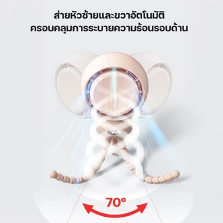 Auresonic Stroller Fan พัดลมมือถือ พัดลมพกพาสำหรับรถเข็นเด็ก 8000mAh ส่ายหัวอัตโนมัติ 90° จอแสดงผล LED