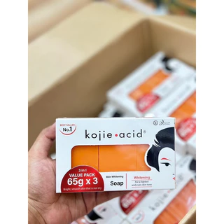 Kojie acid soap สบู่โคจิก กล่อง แพ็ค 3 ก้อน