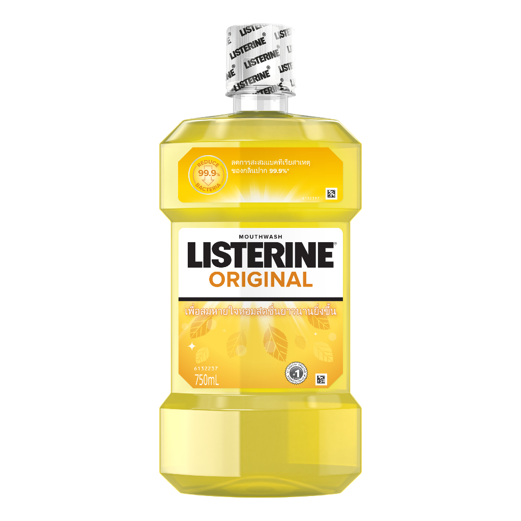 [แพ็คคู่]  Listerine ลิสเตอรีน น้ำยาบ้วนปาก ออริจินัล 750มล. แพ็คคู่ Listerine mouth wash Original 750ml x 2 - รูปที่ 2