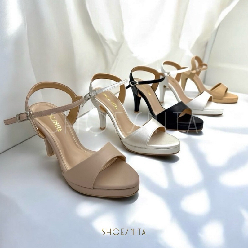⚡️New⚡️ รองเท้าส้นสูง รัดข้อเท้า หนังนิ่ม ทรงสวย เรียบหรู แมทช์ได้ทุกชุด  ใส่สบาย ไม่เมื่อยเท้า