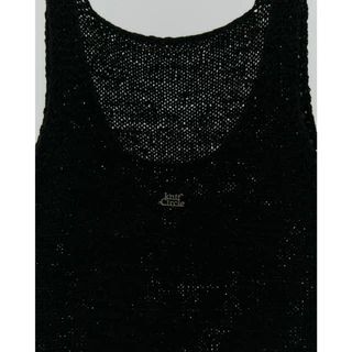 knitCircle - NOODLES Basic knit Tank top (3 สี) เสื้อกล้ามไหมพรม คอเว้า เส้นด้าย Tape แบน เนื้อผ้าทิ้งตัว ทรงไม่รัดแนบ