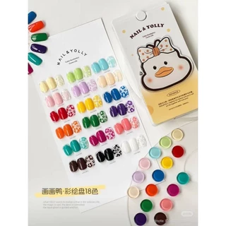 รวม6ตัวเลือก เซตสีเล็บเจลจีน🇨🇳 NAIL&YOLLY แบบตลับ ดอกไม้●กระต่าย●เป็ด●ลูกแพร์●โบว์●ดาว&เชอรี่