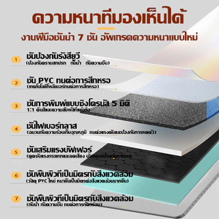 หนากว่าเจ้าอื่น 5 เท่า เสื่อน้ํามันปูพื้น กระเบื้องยางปูพื้น pvc กันลื่น ทนทานต่อสิ่งสกปรก เสียหายเปลี่ยนใหม่ฟรี