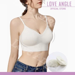 Love Angel บราไร้ขอบไร้โครง ก็ได้เเบบสบายๆ ใส่ได้หลายเเบบ ใส่ไคว่หลัง คล้องคอ หรือสายเดี่ยว M -XXXL YG