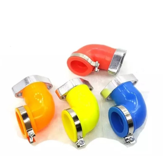 คอคาร์บูร์แต่งยางสี คอหรีดเวฟสีสดสะท้อน คอแปลงคาร์บูร์แต่งWAVE HONDA