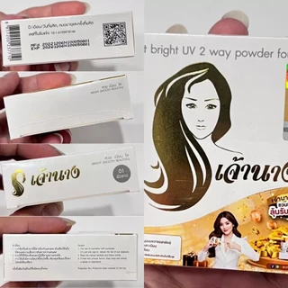 แป้งเจ้านาง [10 กรัม] แป้งพัฟผสมรองพื้น ตลับ2ชั้น รุ่นใหม่