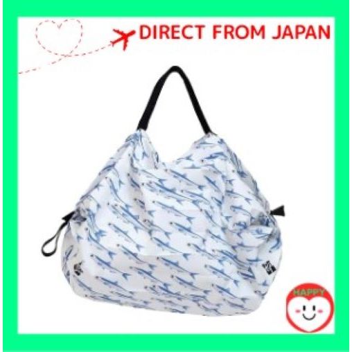 Marna Shupatto Itoya Compact Foldable Bag Sardine Pattern S Size 【Direct from Japan】