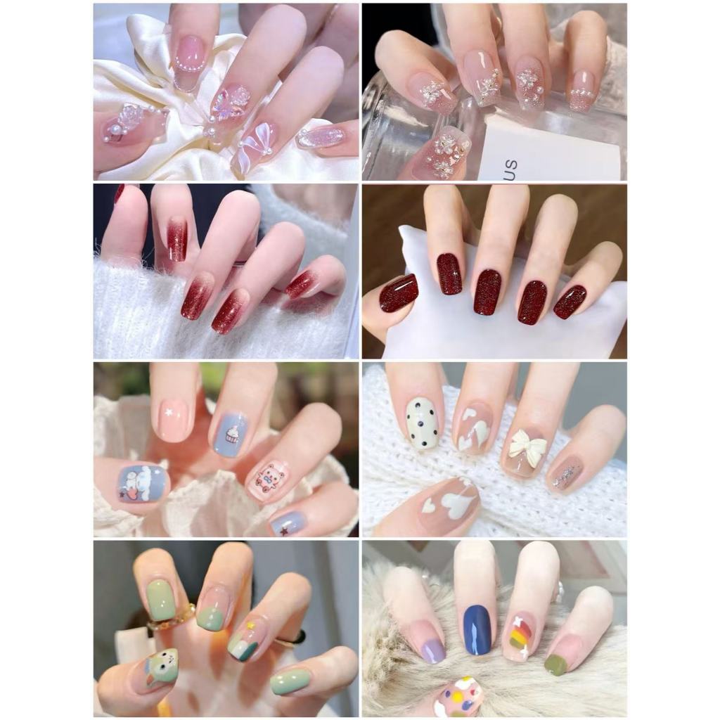 สติกเกอร์ติดเล็บ 3D กันน้ำ สติ๊กเกอร์ติดเล็บ 14 ชิ้น ( เล็บมือ )