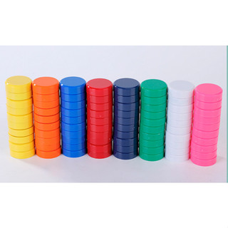 เม็ดแม่เหล็ก เม็ดแม่เหล็กหน้าเหรียบ คละสี ขนาด 20 มม  แม่เหล…